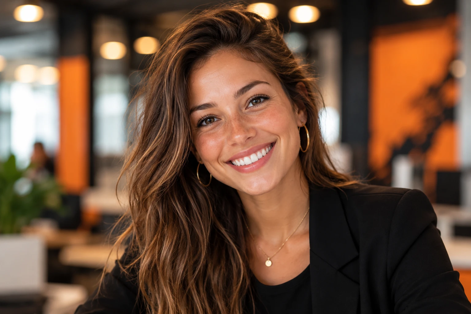 Conseillère souriante accueillant les visiteurs chez Axe Ressource Formation